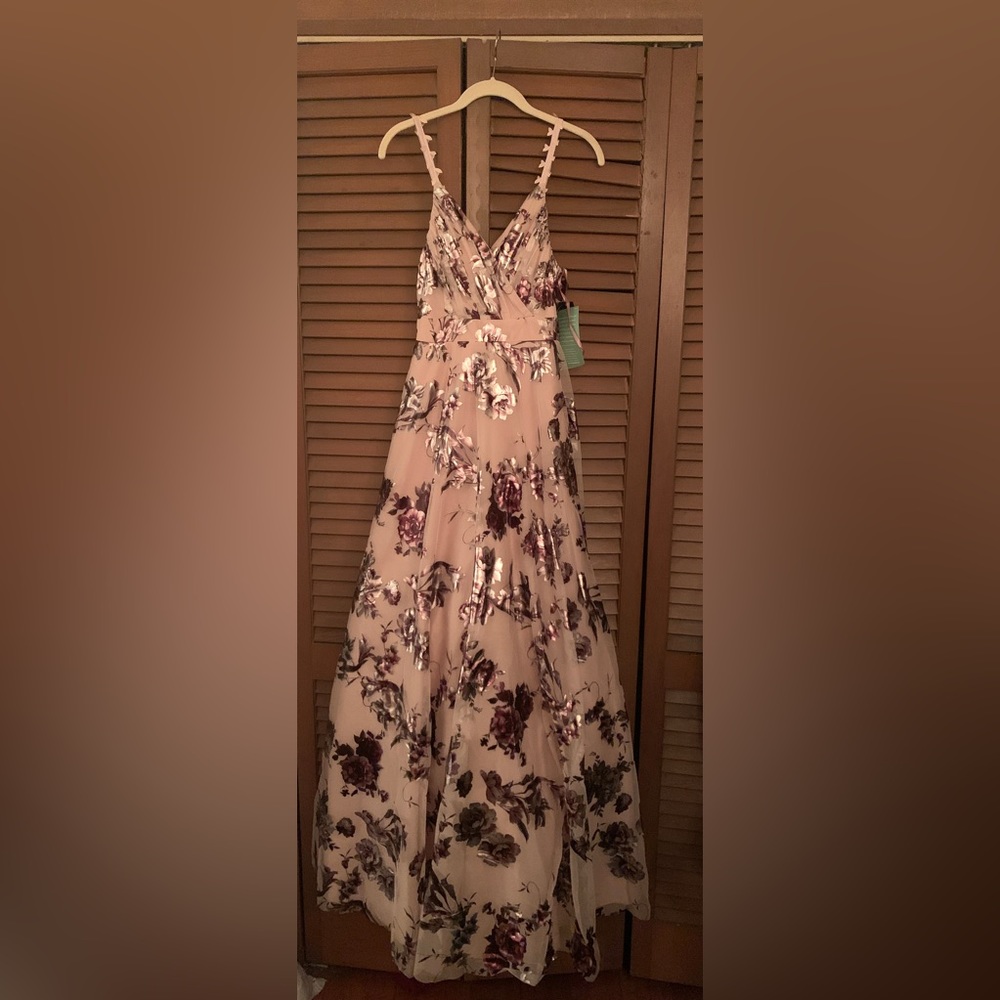 NEW City Triangles Floral Blush Pink Formal Gown